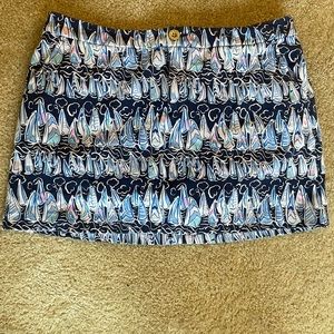 Great Condition- Colette Skort Lilly Pulitzer Stripes and Sail, Size 12